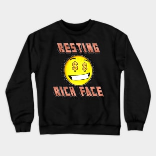 Resting Rich Face Crewneck Sweatshirt